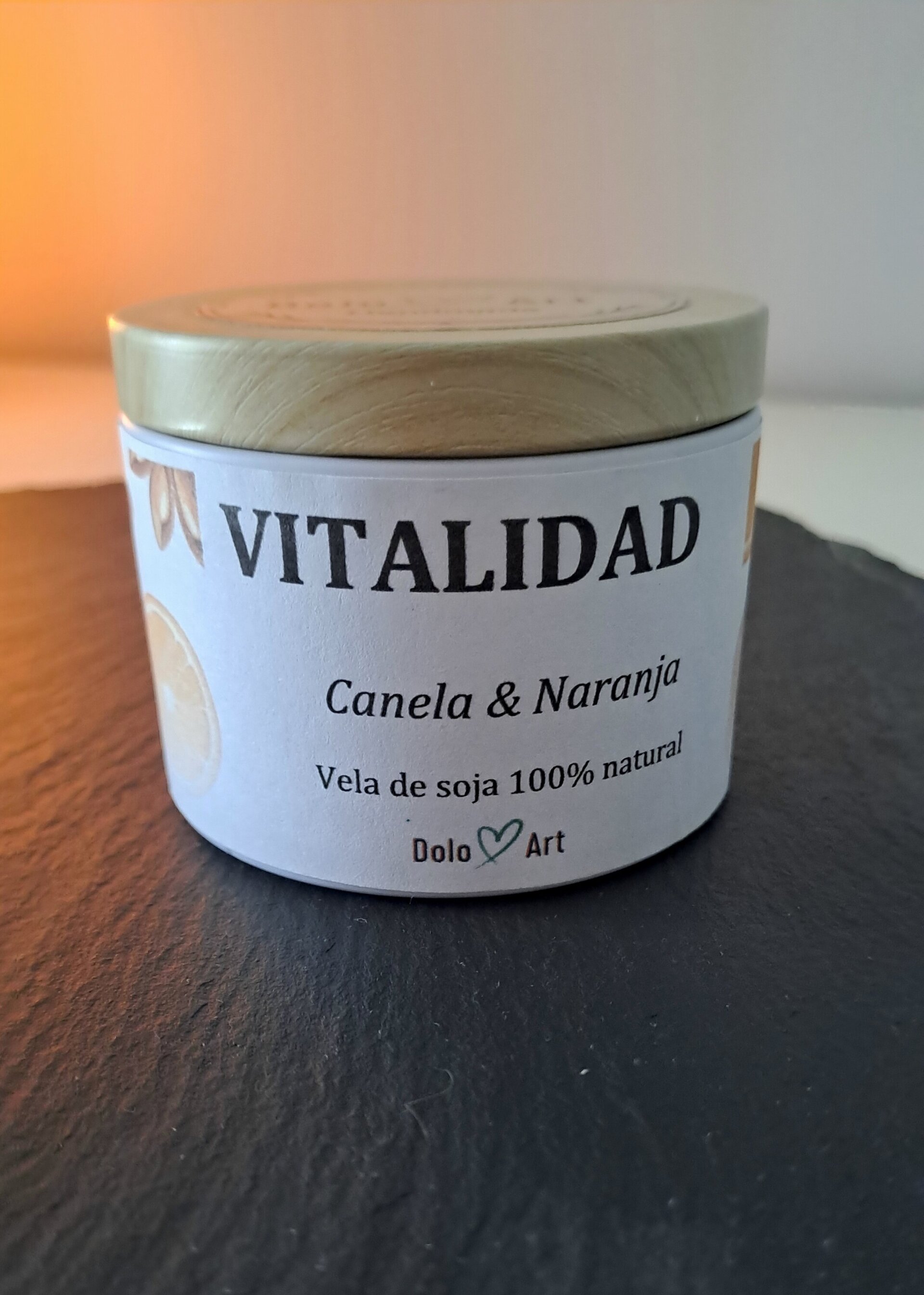 Vela Canela y naranja - VITALIDAD - 3